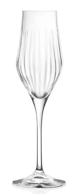 Бокал-флюте для шампанского RCR Style TimeLess 230 мл, хрустальное стекло, Италия
