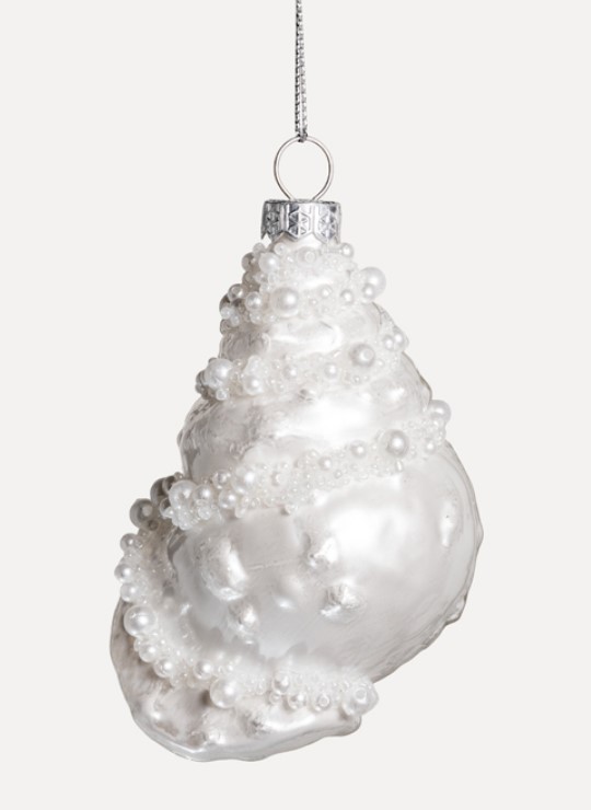 Подвес РАКУШКА 6x12 см, стекло, шампань