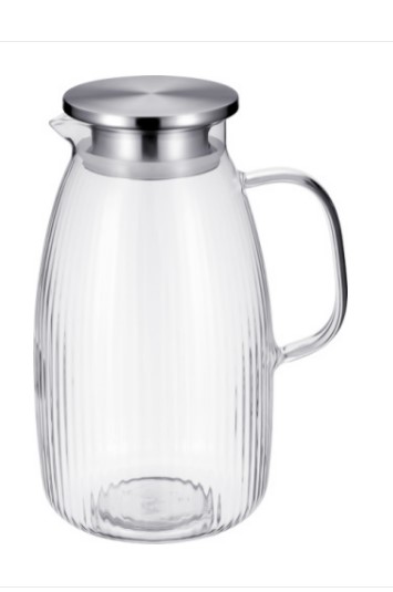 Кувшин 2 л. d=90 мм. h=230 мм. с крышкой нерж., Термостекло