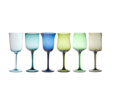 Набор бокалов разной формы (6 шт) BLUE/GREEN