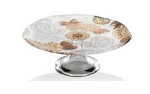 Тарелка для торта 30 см,  CLEAR GOLD DECORATION IVV