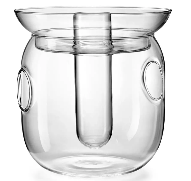 Ваза Н,21 см прозрачная, многофункциональная IVV