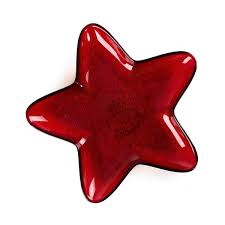 Блюдо "STAR" RED SHINY 17x17 см