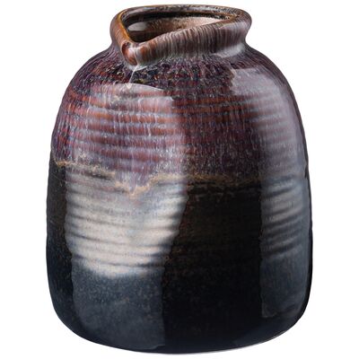 Ваза/кувшин черно-фиолет. 14,5Х14,5Х17,5 см