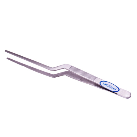 Щипцы (пинцет) 20 см изогнутые нерж. (А)