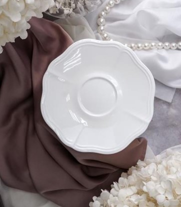 Блюдце d 16 см h 2,2 см, фарфор, Grazia