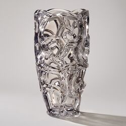 Ваза "Смоки" диаметр 15 см высота 30 см, дымчатое стекло