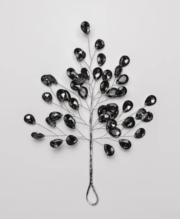 Подвес ВЕТКА L15 см из кристаллов, акрил, темно-серебряный
