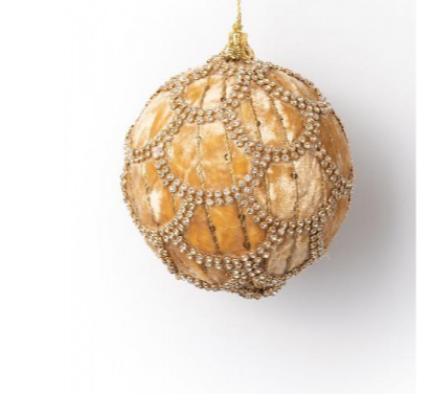 Золотой шар с узором 10 см