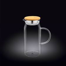 Кувшин 1 л с деревянной крышкой Thermo Glass Wilmax