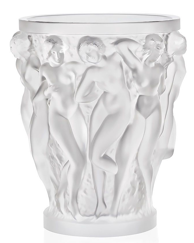 Ваза для цветов "Bacchantes" Lalique прозрачная h24, d21,6 см