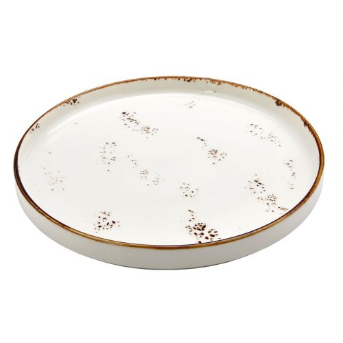 Тарелка 23см с прямым бортом белая "Elegance", By Bone