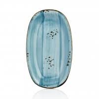 Блюдо овальное 24 см голубое "Infinity", By Bone