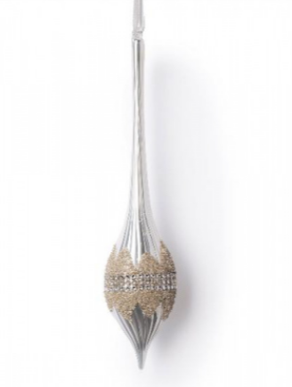 Подвеска серебристая h31cm d 6.5cm