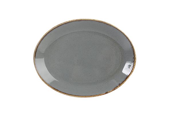 Тарелка 18 см овальная, темно-серая Seasons Porland (Турция)