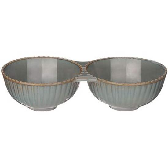 Менажница для закусок, соусов 2 секции BRONCO 'SOUL KITCHEN' СИНИЙ