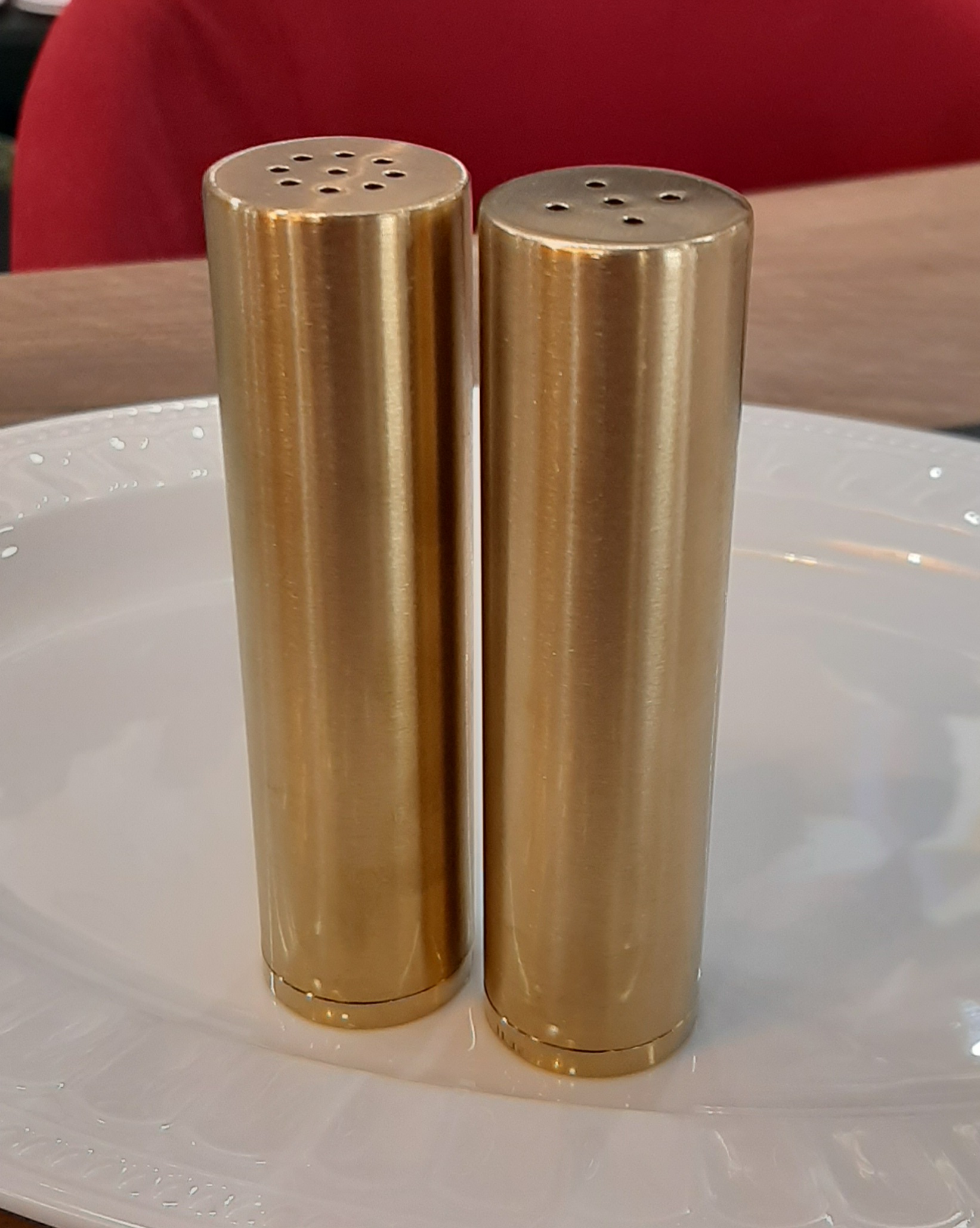 Набор соль/перец без подставки, матовое золото, Narin