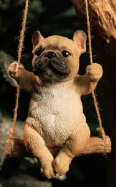 Подвес БУЛЬДОГ 12х14 см, полирезин, бежевый