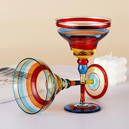 Бокал для мартини Полоска, стекло, ручная роспись