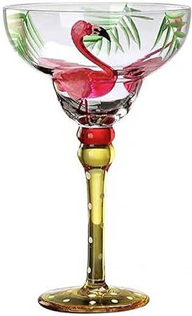 Бокал для мартини Фламинго, стекло, ручная роспись