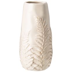Ваза бежевая с оттиском  13*13*26 см 3300 мл