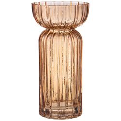 Ваза Креатон 12,5*25 см, янтарное стекло