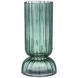 Ваза Креатон 12*25 см, зеленое стекло