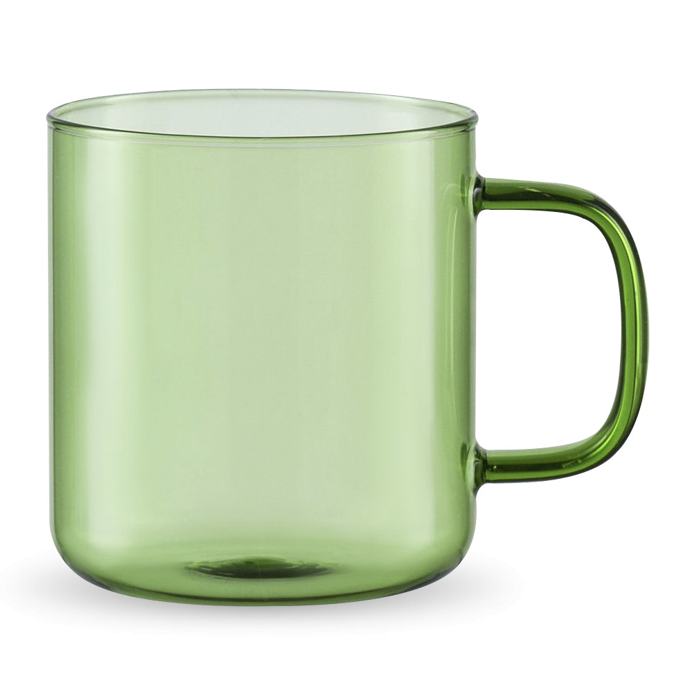 Чашка стеклянная, 350 мл, зеленая