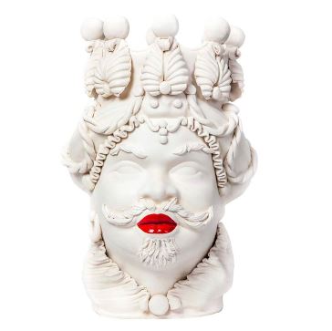 Ваза "Мавр муж." 51 см белая, Италия