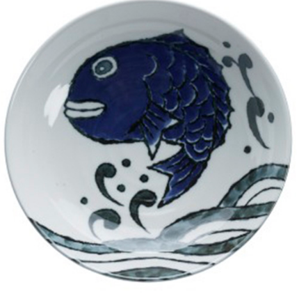 Чаша Рыбка  синяя  см19