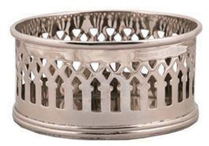 Подставка под бутылку 10,5x10,5x5 см металл с посеребрением