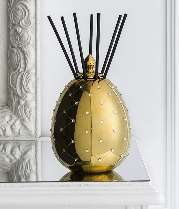 Набор ваза + рефилл 250 мл Bois de Russie Gold and crystals Ladenac