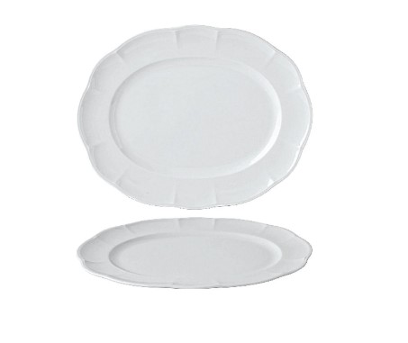 Блюдо овальное 34 см, фарфор "NOBLE" серия "Retro Ritz & Bella-White"