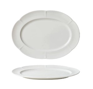 Блюдо овальное 30 см, фарфор "NOBLE" серия "Retro Ritz & Bella-White"