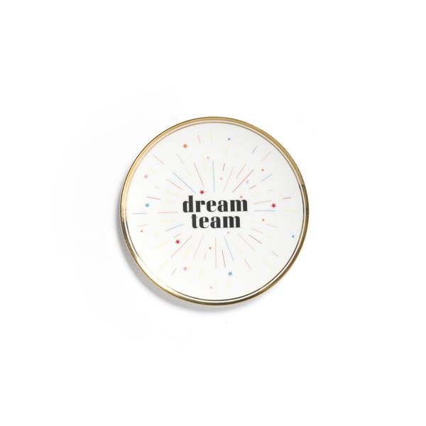Тарелка мелкая 17 см, декор "Dream team", LA TAVOLA SCOMPOSTA