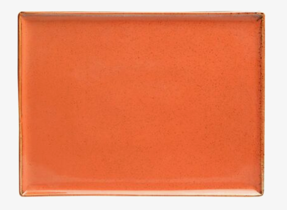 Блюдо прямоугольное 21*27см оранжевое, Seasons