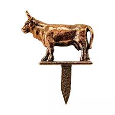 Шпажка д/сыра "Корова" медная с чернью