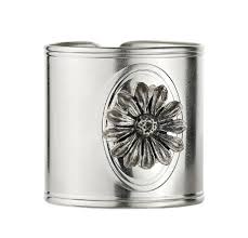 Кольцо д/салфеток "Ромашка" посеребр. с чернью