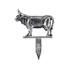 Шпажка д/сыра "Корова" посереб. с чернью