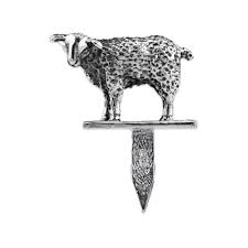 Шпажка д/сыра "Овца" посереб. с чернью