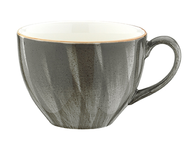 Чайная пара 350 мл.(чашка + блюдце) Спейс (серая), Bonna