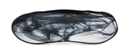 Блюдо овальное 27,5*14,5 см, стекло, декор черный, Atlas