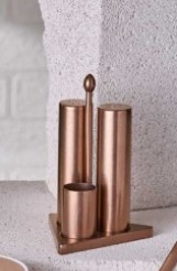Набор соль/перец на подставке (3 предмета), ретро, медь Narin (А)