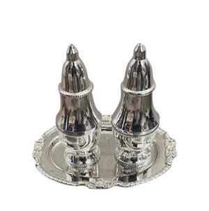 Набор для специй, латунь, 15х15х10 см, silver plated