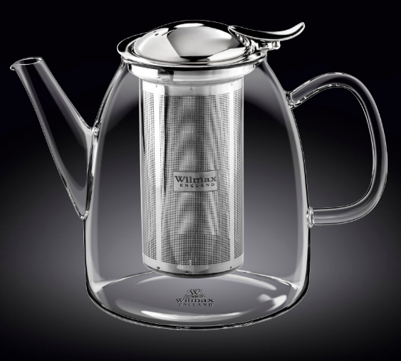 Чайник 950 мл с откидной крышкой Wilmax Thermo Glass