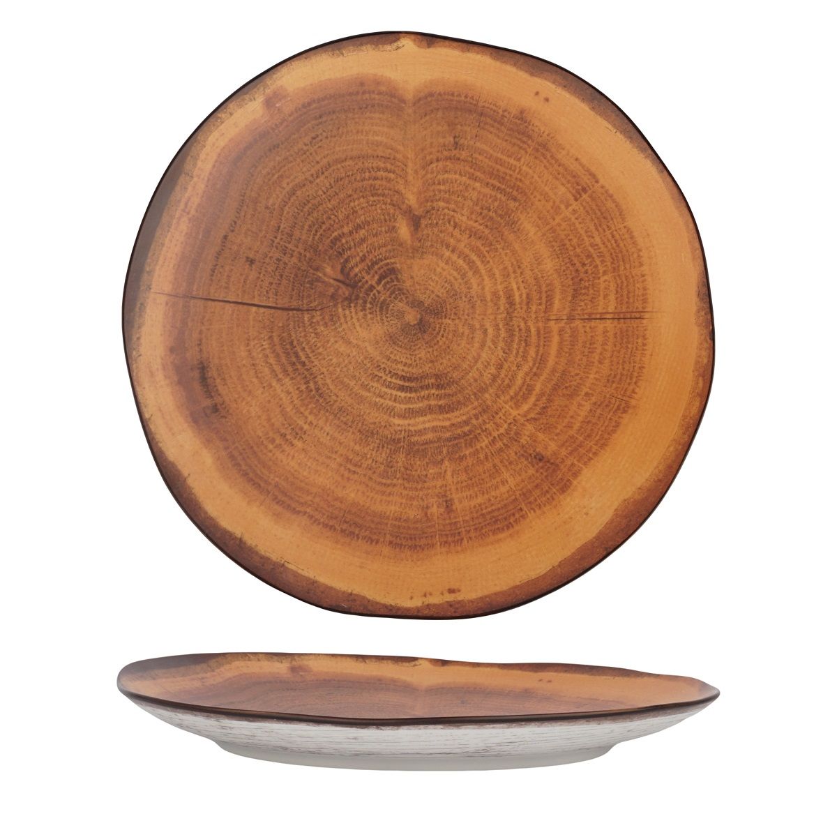 Тарелка 27 см, фарфор, cерия WOOD-FUSION