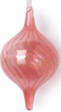 Розовая подвеска 8х14 см