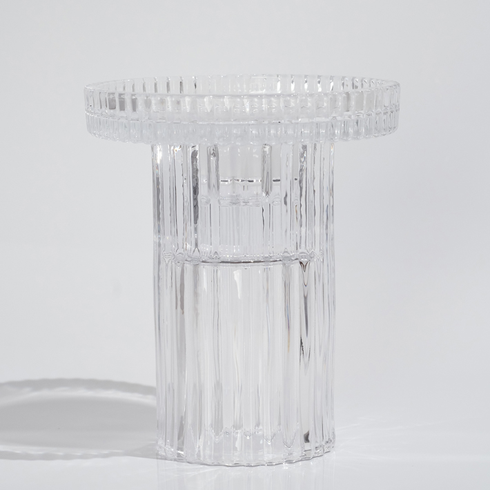 Подсвечник 10х12 см, стекло, прозрачный