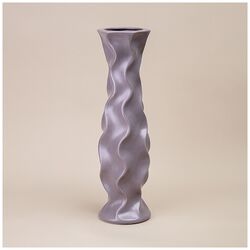 Ваза серая, Волна 14*46 см