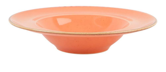 Тарелка глубокая 31 см  фарфор цвет оранжевый